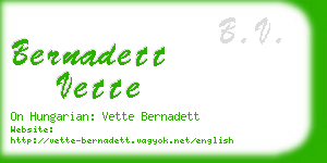 bernadett vette business card